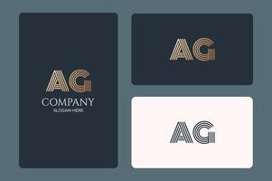 ag logo design Immagine vettore