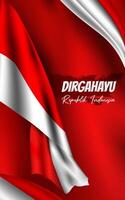 Indonesia indipendenza giorno rosso, bianca bandiera uso per ragnatela e grafico modello vettore