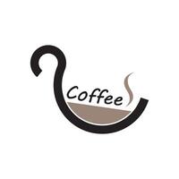 caffè logo design modello, caffè logo per caffè negozio, e qualunque attività commerciale relazionato per caffè vettore