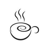 caffè logo design modello, caffè logo per caffè negozio, e qualunque attività commerciale relazionato per caffè vettore