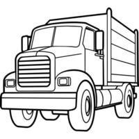 camion schema colorazione libro pagina linea arte illustrazione digitale disegno vettore