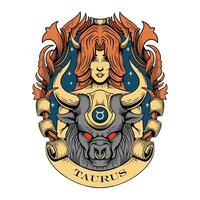 arte illustrazione di Toro zodiaco simbolo vettore