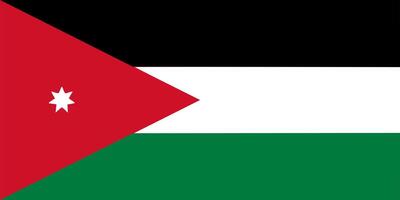 il nazionale bandiera di Giordania vettore