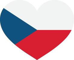 ceco cuore bandiera . ceco repubblica amore simbolo . ceco bandiera nel cuore forma . illustrazione vettore