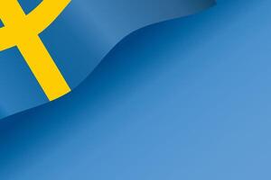 Svezia bandiera sfondo confine bandiera telaio per nazionale Festival vacanza vettore