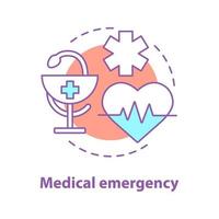 icona del concetto di medicina. illustrazione al tratto sottile idea di emergenza medica. assistenza sanitaria. disegno vettoriale isolato contorno