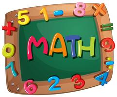 Esprima la matematica sulla struttura di legno con i numeri vettore