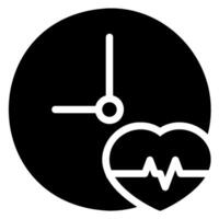 icona del glifo del cuore vettore
