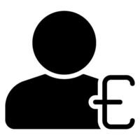 icona del glifo stipendio vettore
