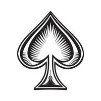 vanga logo design casinò poker gioco d'azzardo simbolo nero e bianca icona stile design modello vettore