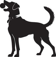 cane silhouette impostare. cane illustrazione vettore