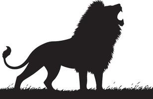 Leone silhouette isolato su bianca sfondo. Leone logo vettore