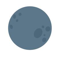 Luna icona nel minimalista stile. illustrazione di buio Luna isolato su bianca sfondo. design elemento per progetto, striscione, invito. vettore