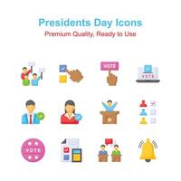 ottenere il tuo mani su presidenti giorni icone impostare, pronto per uso nel siti web e mobile applicazioni vettore