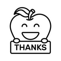 afferrare Questo accuratamente artigianale icona di Grazie emoji, pronto per premio uso vettore