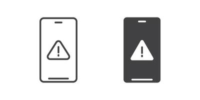 Telefono notifiche icona nel piatto stile. smartphone con nuovo Avviso illustrazione su isolato sfondo. promemoria Messaggio cartello attività commerciale concetto. vettore