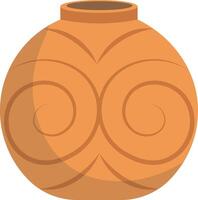 ceramica vaso illustrazione con antico design. vettore