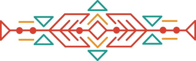 azteco divisori con senza soluzione di continuità modello. etnico tribale frontiere. illustrazione su bianca sfondo vettore