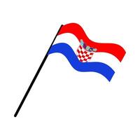 Croazia nazionale bandiera progettato per Europa calcio campionato nel 2024 vettore