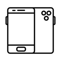 mobile Astuccio linea icona design vettore