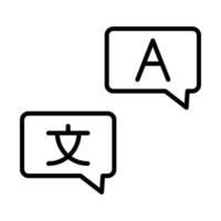 traduzione linea icona design vettore