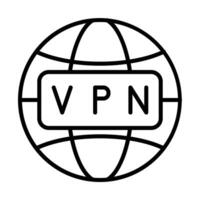 vpn linea icona design vettore