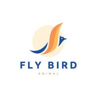 design del logo uccello volante vettore