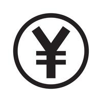 yen o yuan moneta icona simbolo isolato su bianca sfondo vettore