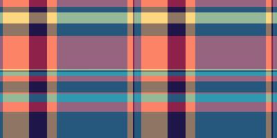 dritto tessuto sfondo dai un'occhiata, colore tessile struttura tartan. freddo modello senza soluzione di continuità plaid nel ciano e rosa colori. vettore