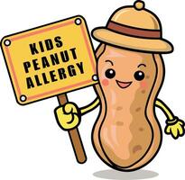 bambini arachide allergia vettore