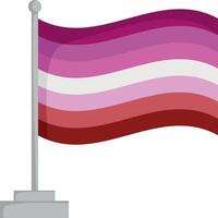 lesbica orgoglio bandiera isolato su bianca sfondo illustrazione vettore