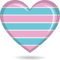 transessuale orgoglio bandiera nel cuore forma illustrazione vettore