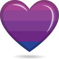 transgender orgoglio bandiera nel cuore forma illustrazione vettore