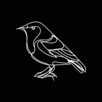 uccello minimo design mano disegnato uno linea stile disegno, uccello uno linea arte continuo disegno, uccello singolo linea arte vettore