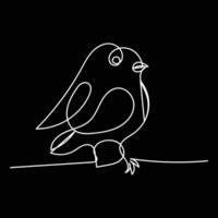 uccello minimo design mano disegnato uno linea stile disegno, uccello uno linea arte continuo disegno, uccello singolo linea arte vettore