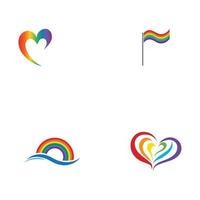 illustrazione vettoriale del modello di simbolo del logo lgbt - vector