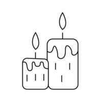 candele nel scarabocchio stile. illustrazione. vettore