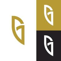 moderno elegante g iniziale lettera logo per vestiario, moda, azienda, marca, agenzia, eccetera. vettore