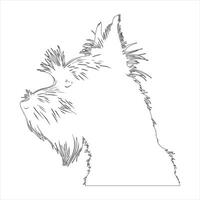 mano disegnato cane schema illustrazione vettore