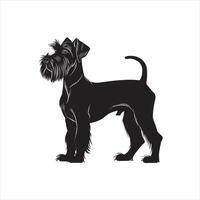 piatto illustrazione di cane silhouette vettore