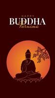 Budda purnima, Budda Jayanti, contento Vesak giorno sociale media manifesto vettore