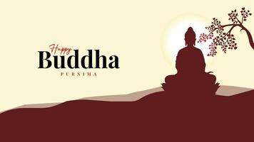 Budda purnima, Budda Jayanti, contento Vesak giorno sociale media manifesto vettore