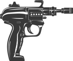 silhouette spray pistola pittura attrezzo nero colore solo vettore