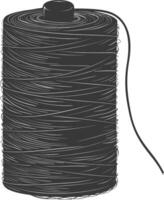 silhouette cucire filo rotolo nero colore solo vettore