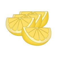 illustrazione di Limone fetta vettore