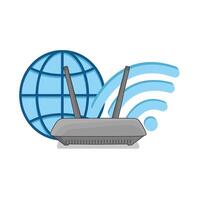 illustrazione di Wi-Fi router vettore