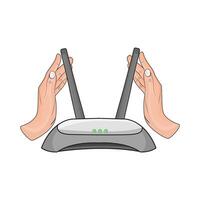 illustrazione di Wi-Fi router vettore