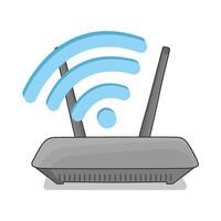 illustrazione di Wi-Fi router vettore