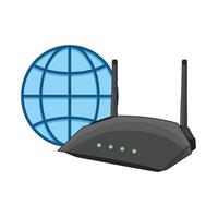 illustrazione di Wi-Fi router vettore