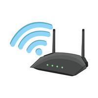 illustrazione di Wi-Fi router vettore